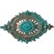 Ekena Millwork Antonio Ceiling Medallion, Hand-Painted Copper Green Patina, 35 7/8"W x 22 1/2"H x 4 3/8"P CM35X22ANCGS - alternate 1